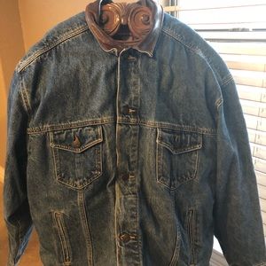 XL Vintage Unisex Marlboro Jacket w/leather collar